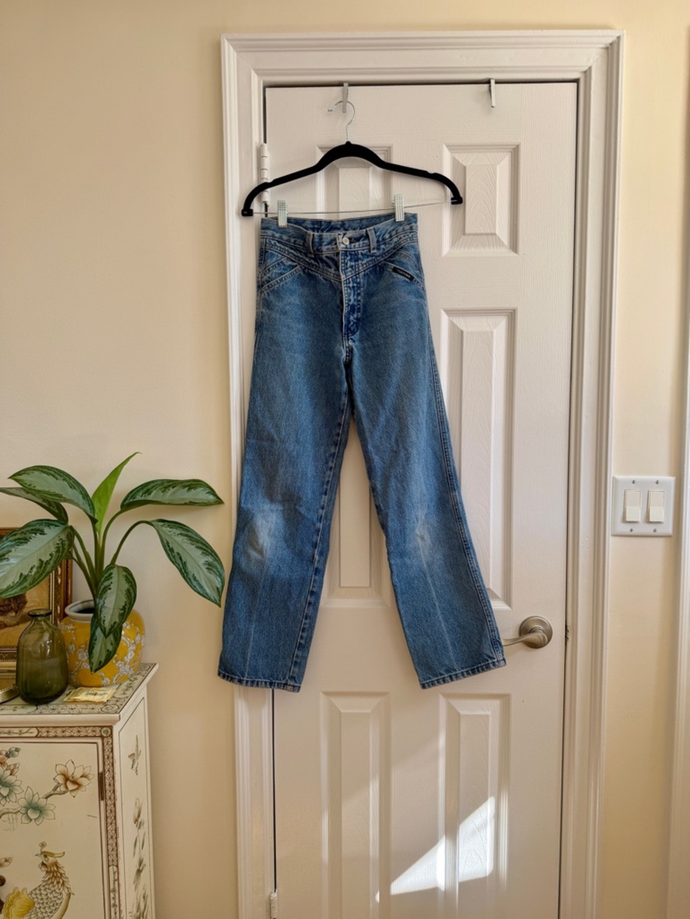 Vintage Rockies western high waist Classic Straight-Leg Blue Jeans - Picture 3 of 8